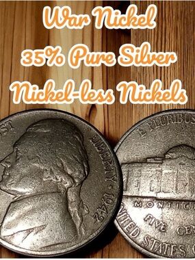 Set of 2, 1942-1945 War Jefferson Nickels - 35% Pure Silver-in Collector’s Case